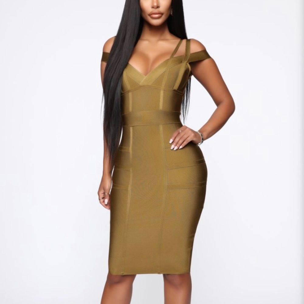 Olive Bandage Dress